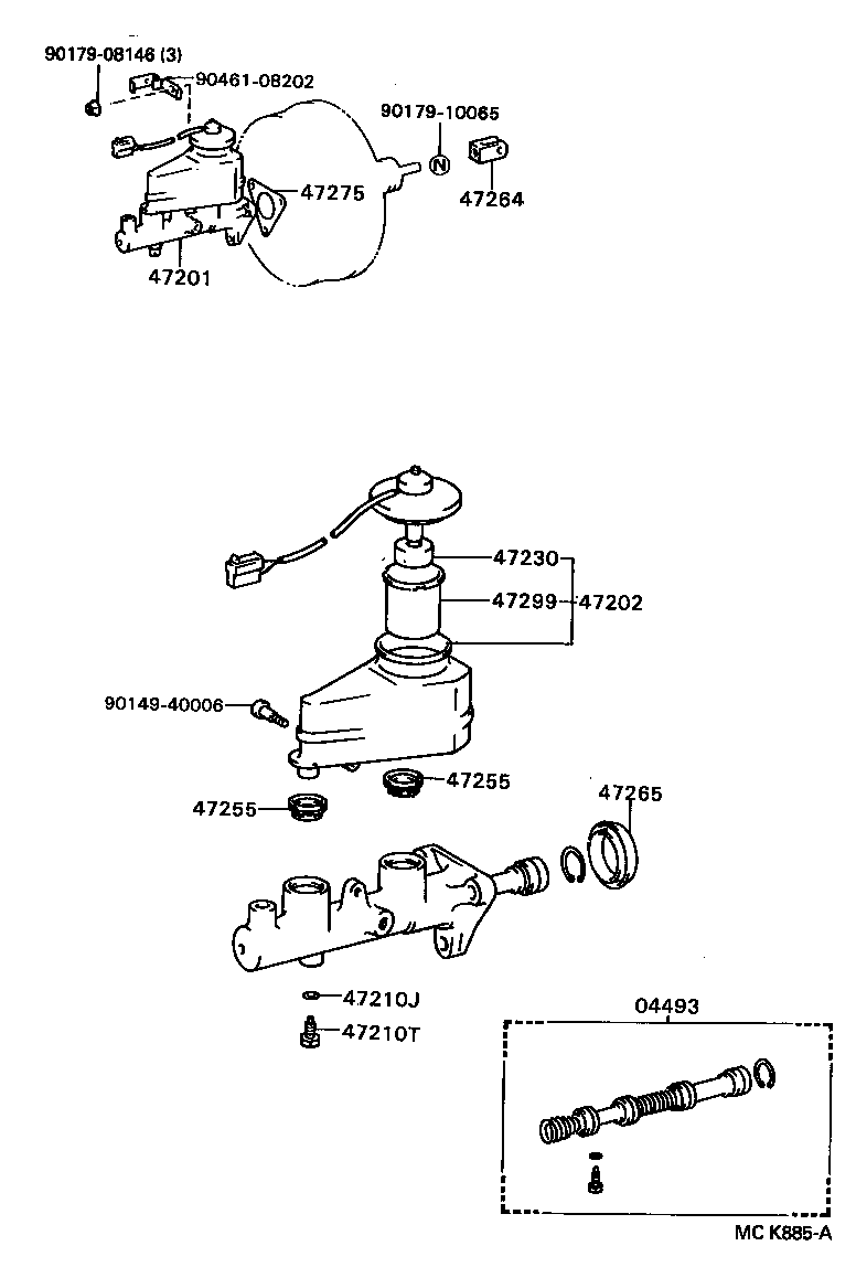  CAMRY VISTA |  BRAKE MASTER CYLINDER