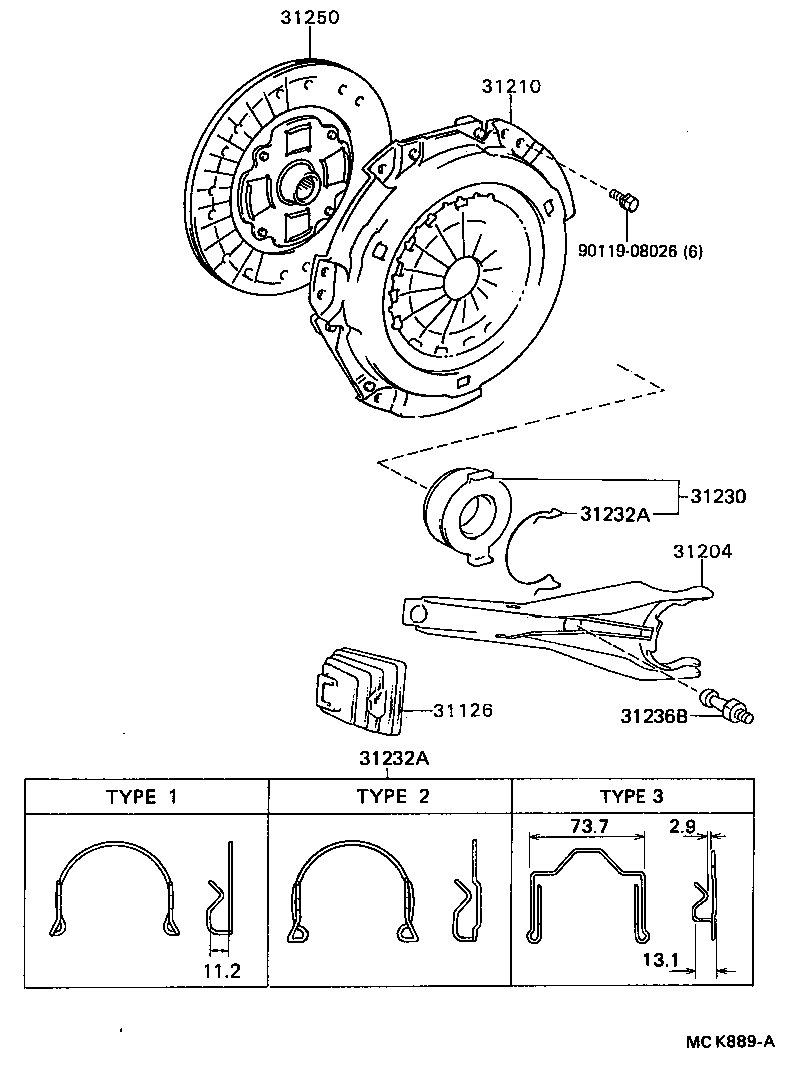  CAMRY VISTA |  CLUTCH RELEASE FORK