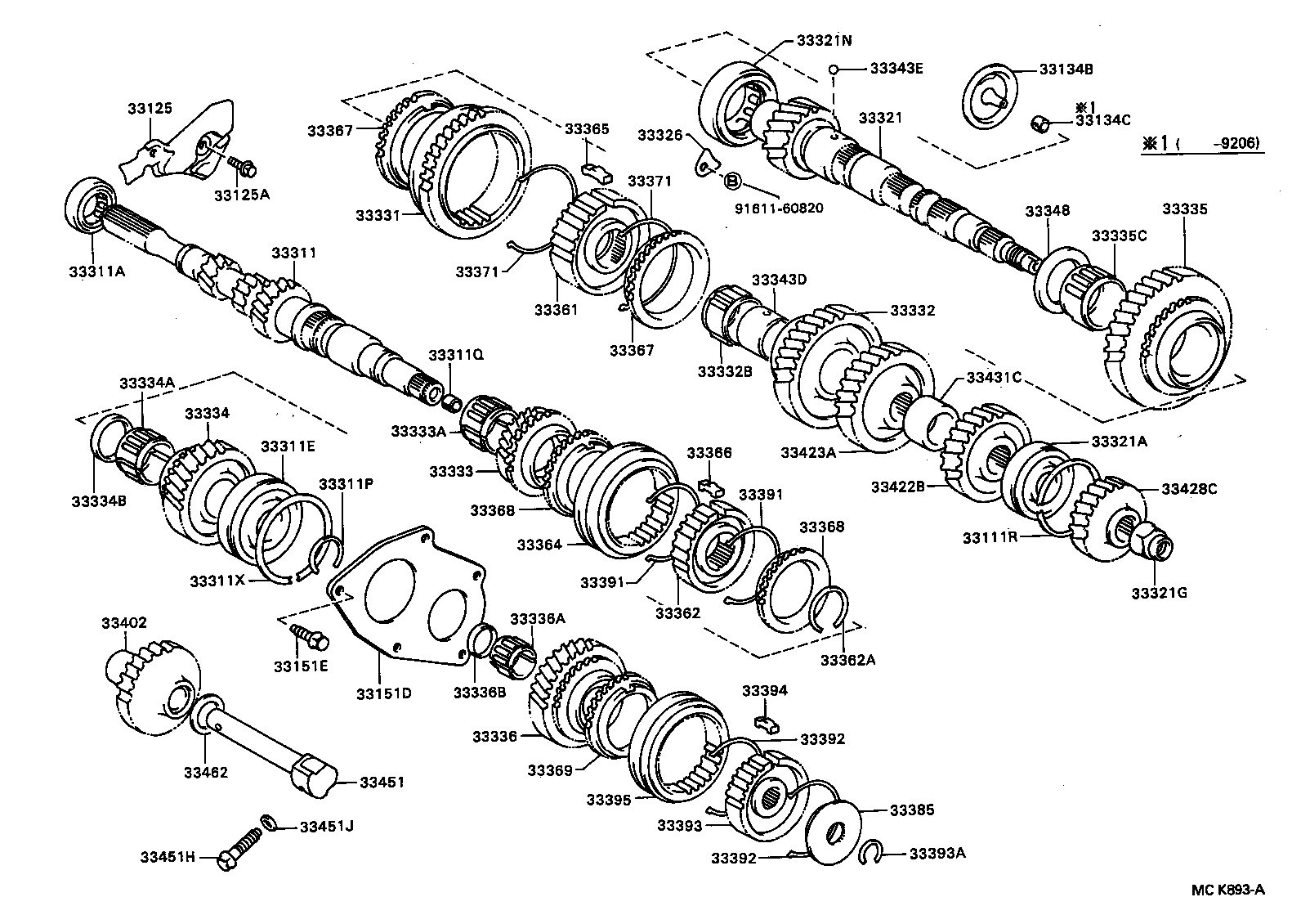  CAMRY VISTA |  TRANSMISSION GEAR MTM
