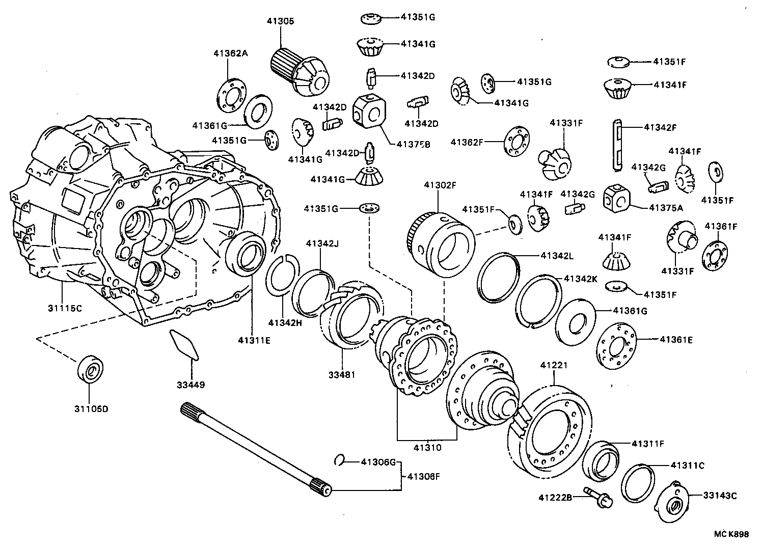  CAMRY VISTA |  FRONT AXLE HOUSING DIFFERENTIAL