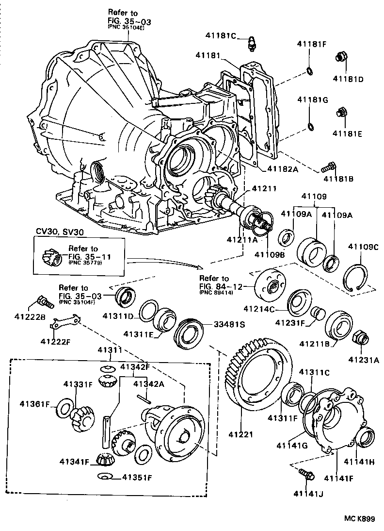 CAMRY VISTA | FRONT AXLE HOUSING DIFFERENTIAL