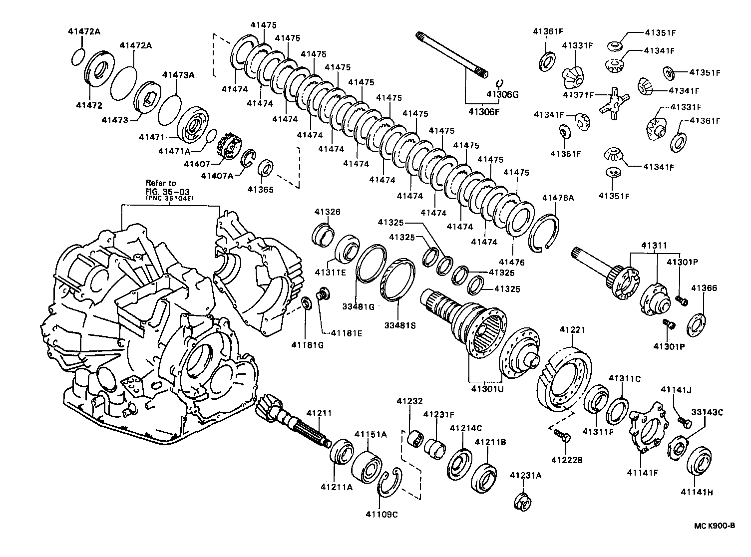  CAMRY VISTA |  FRONT AXLE HOUSING DIFFERENTIAL