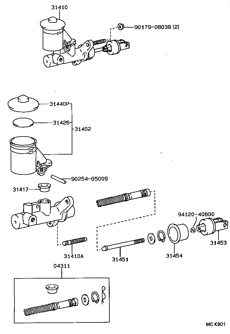  CAMRY VISTA |  CLUTCH MASTER CYLINDER