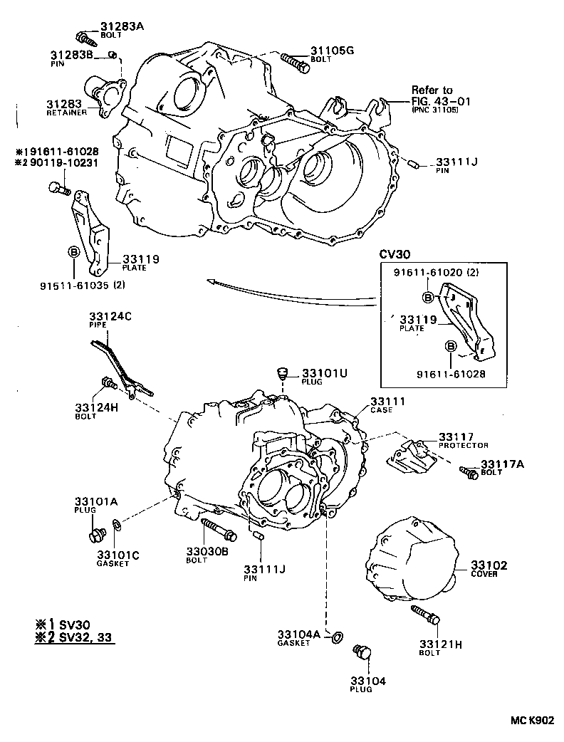 CAMRY VISTA | CLUTCH HOUSING TRANSMISSION CASE MTM