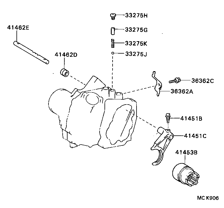  CAMRY VISTA |  TRANSFER LEVER SHIFT ROD