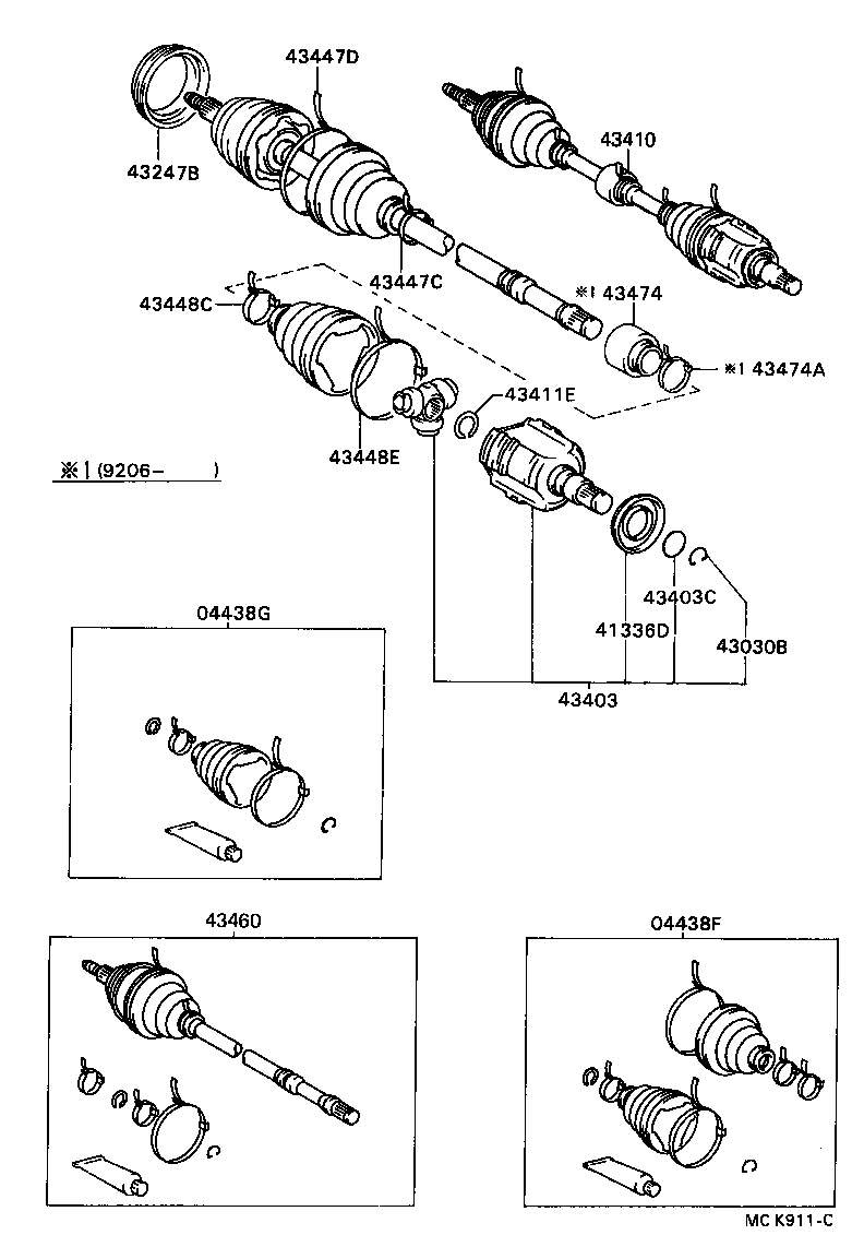  CAMRY VISTA |  FRONT DRIVE SHAFT