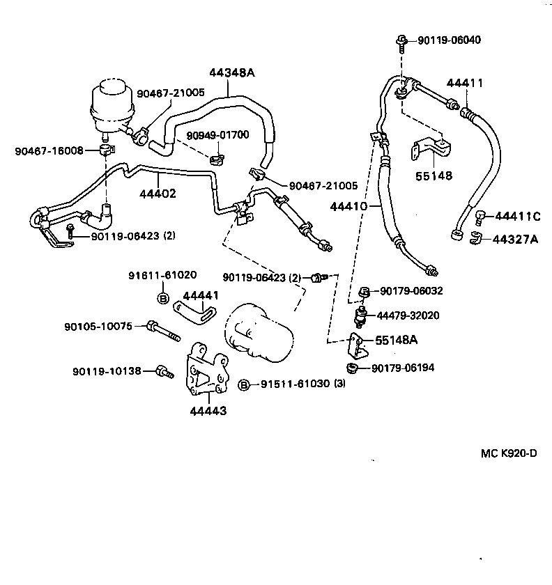  CAMRY VISTA |  POWER STEERING TUBE