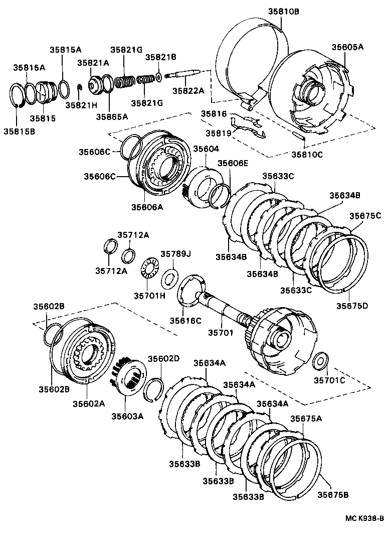 CAMRY VISTA | BRAKE BAND MULTIPLE DISC CLUTCH ATM