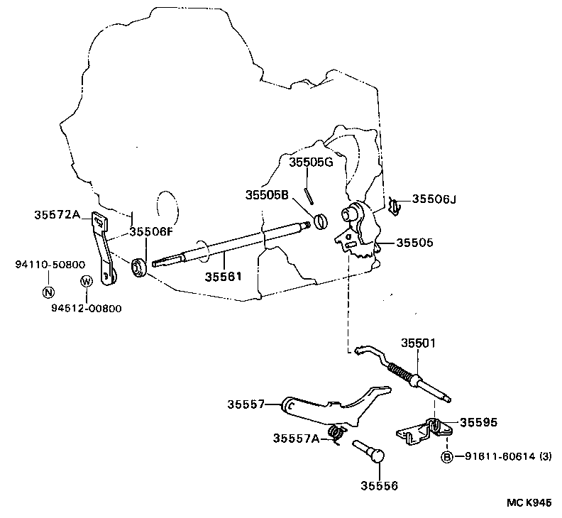  CAMRY VISTA |  THROTTLE LINK VALVE LEVER ATM