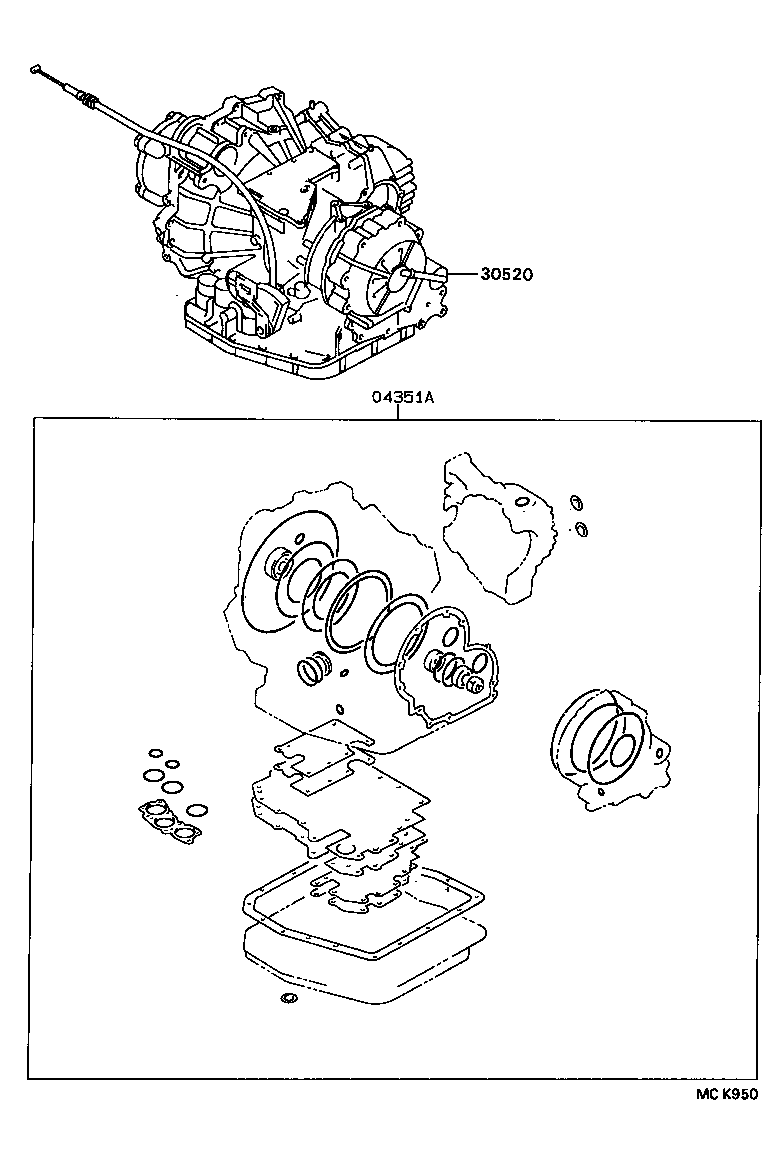  CAMRY VISTA |  TRANSAXLE OR TRANSMISSION ASSY GASKET KIT ATM