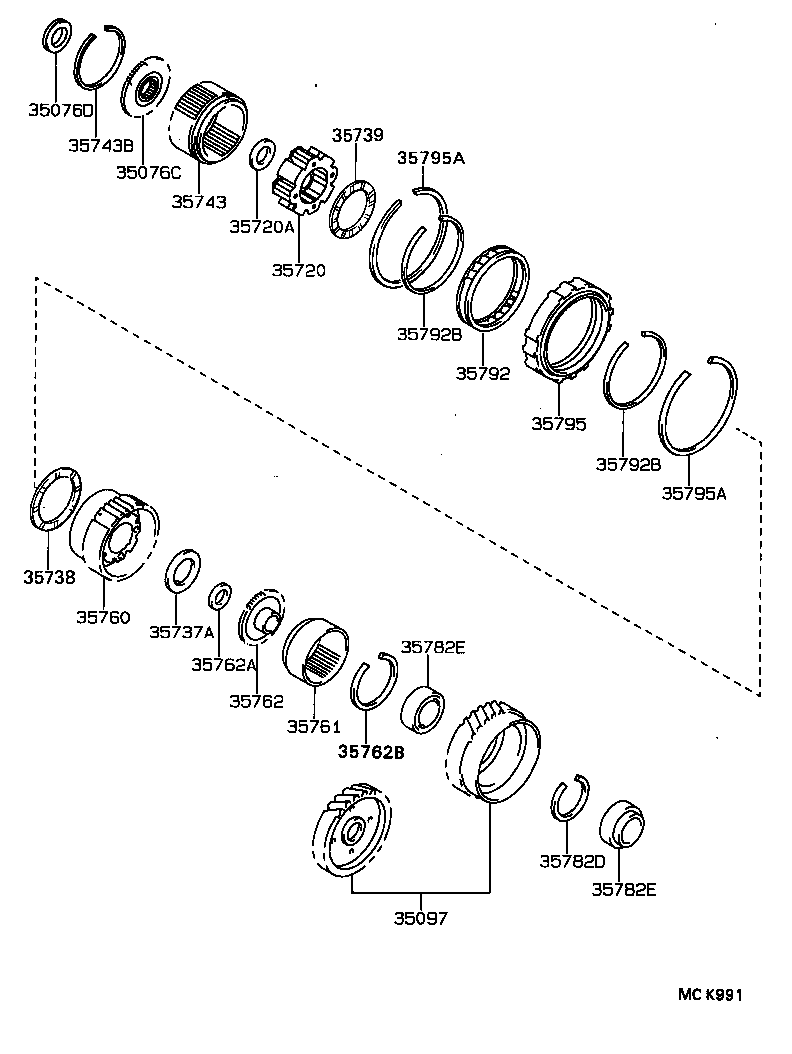  CAMRY VISTA |  PLANETARY GEAR REVERSE PISTON COUNTER GEAR ATM