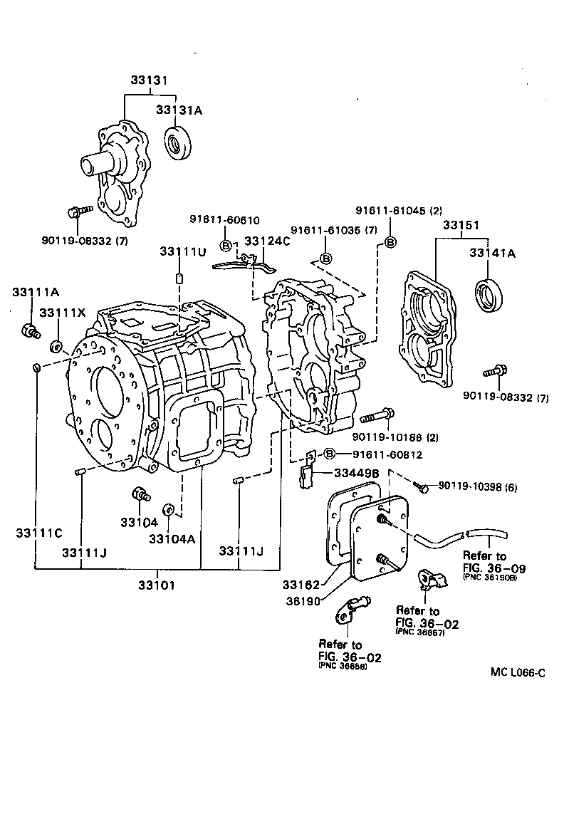 DYNA TOYOACE |  CLUTCH HOUSING TRANSMISSION CASE MTM