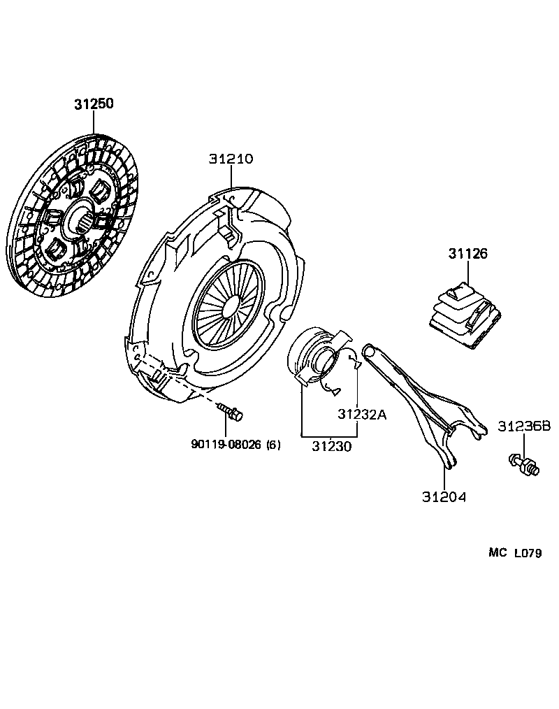 SPRINTER CARIB |  CLUTCH RELEASE FORK