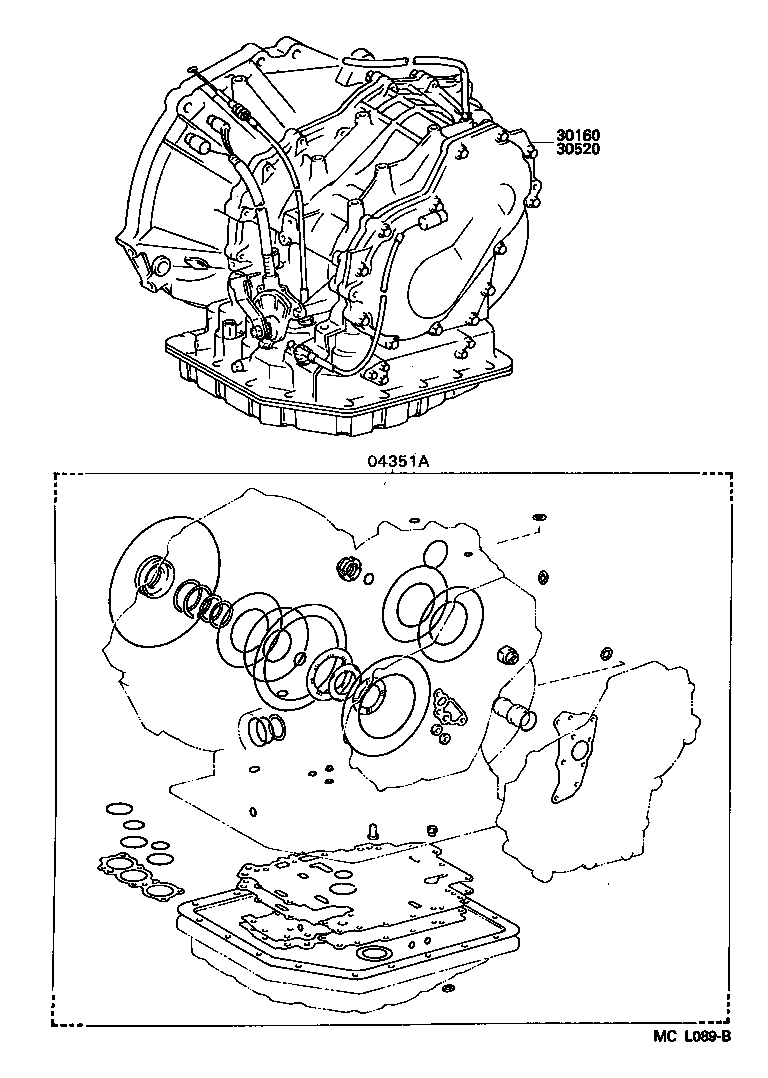  SPRINTER CARIB |  TRANSAXLE OR TRANSMISSION ASSY GASKET KIT ATM