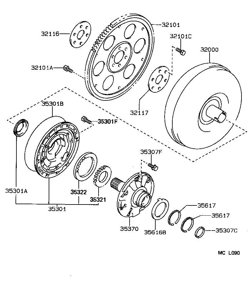  SPRINTER CARIB |  TORQUE CONVERTER FRONT OIL PUMP CHAIN ATM