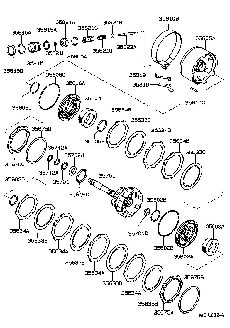 SPRINTER CARIB |  BRAKE BAND MULTIPLE DISC CLUTCH ATM