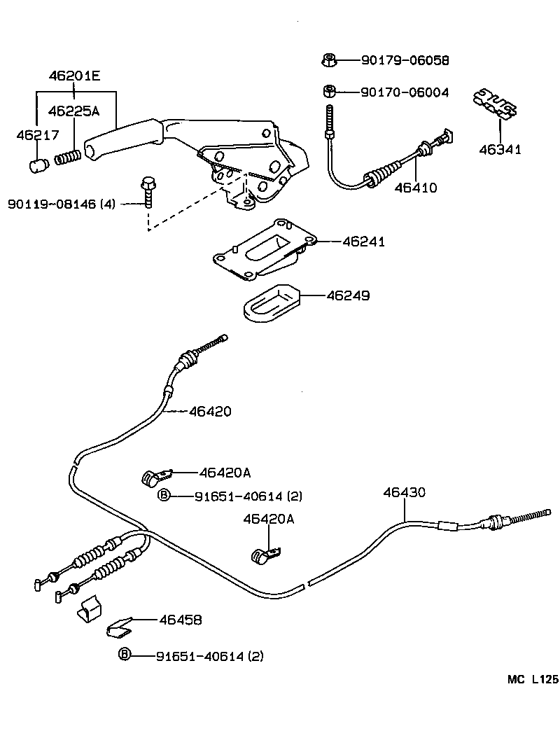  SPRINTER CARIB |  PARKING BRAKE CABLE