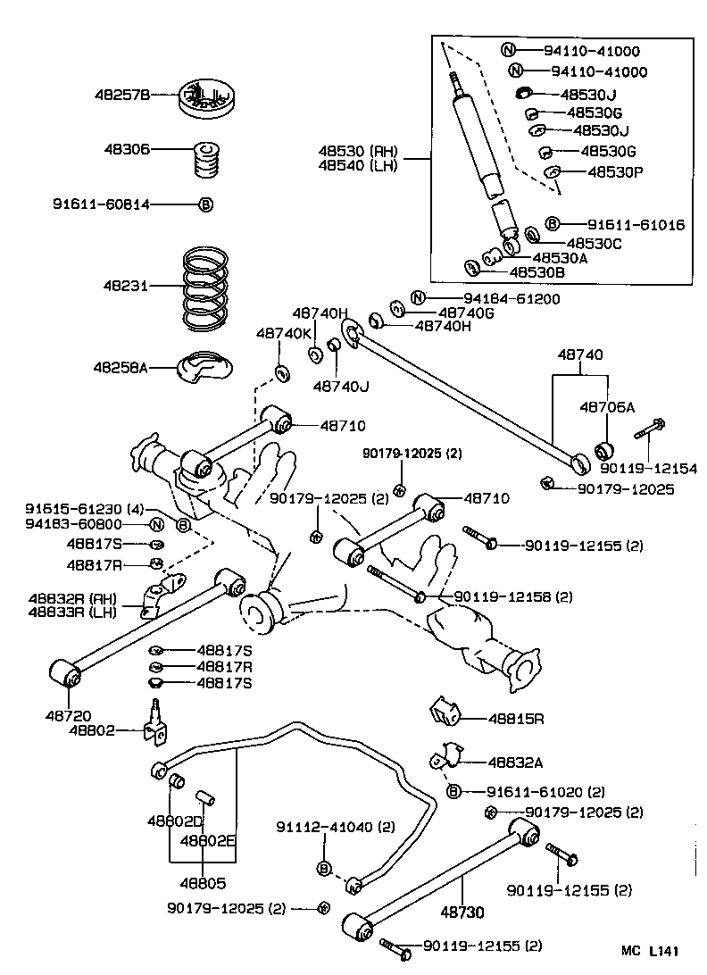  SPRINTER CARIB |  REAR SPRING SHOCK ABSORBER