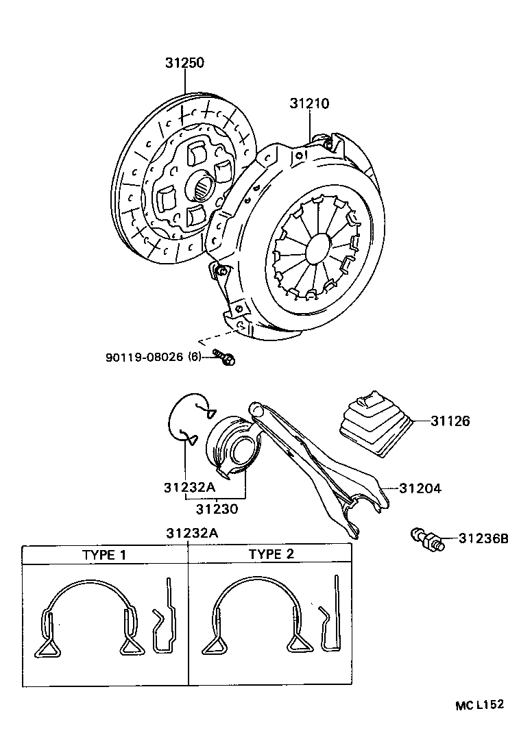  COROLLA 2 |  CLUTCH RELEASE FORK