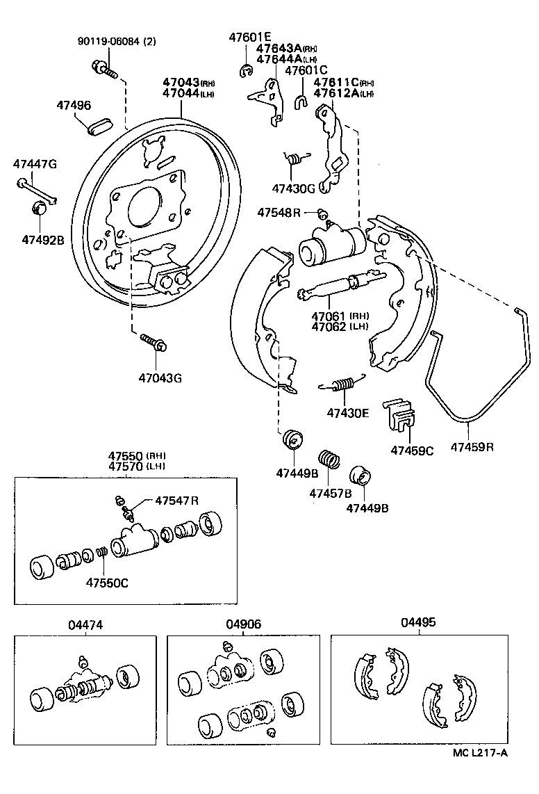  CYNOS |  REAR DRUM BRAKE WHEEL CYLINDER BACKING PLATE