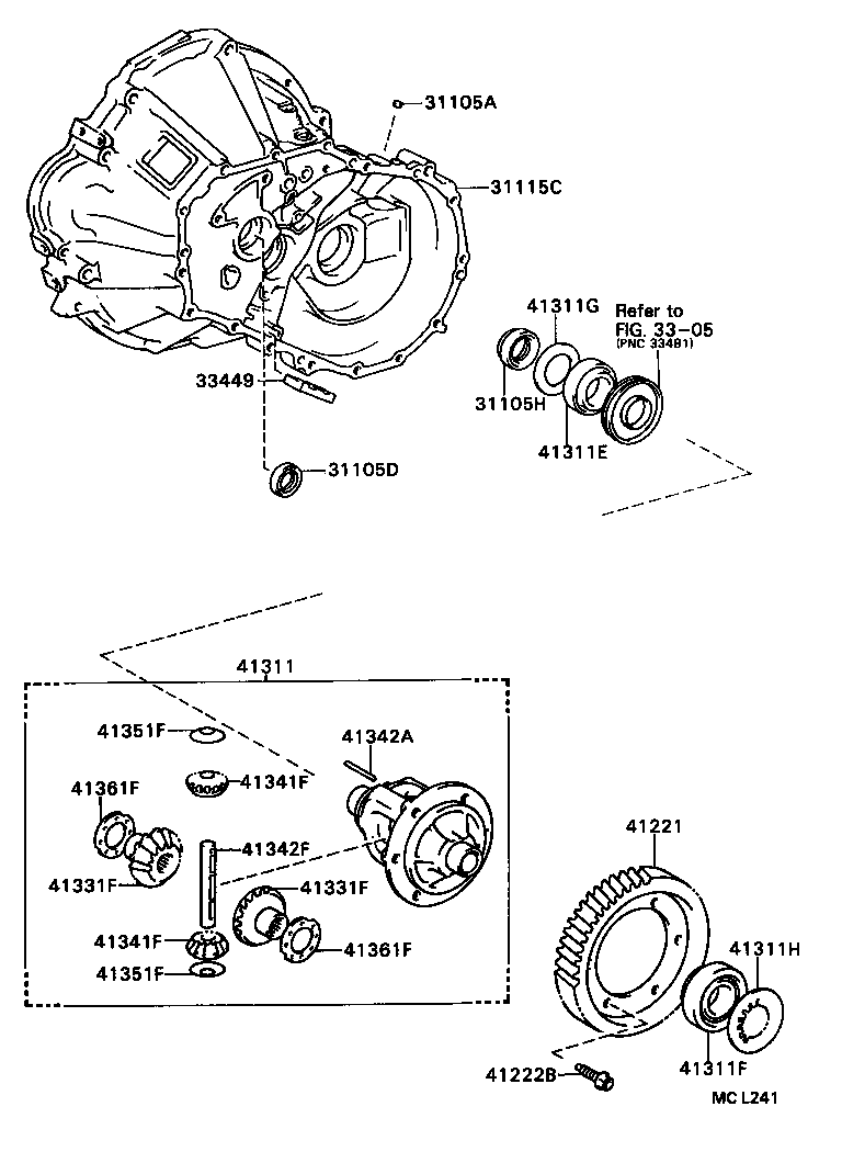  CORSA TERCEL |  FRONT AXLE HOUSING DIFFERENTIAL