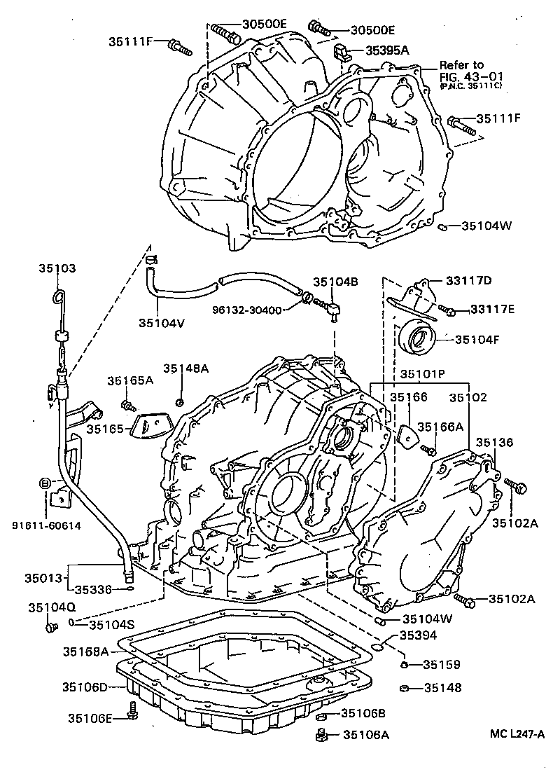  COROLLA 2 |  TRANSMISSION CASE OIL PAN ATM