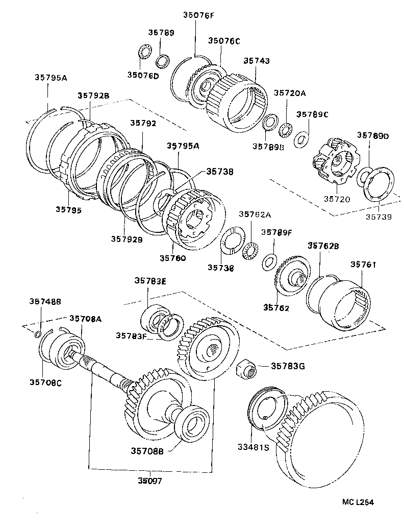  COROLLA 2 |  PLANETARY GEAR REVERSE PISTON COUNTER GEAR ATM