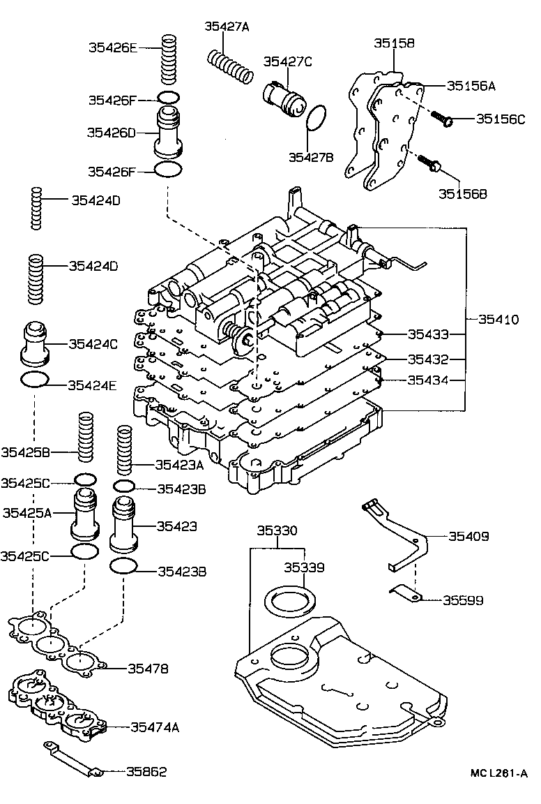  COROLLA 2 |  VALVE BODY OIL STRAINER ATM