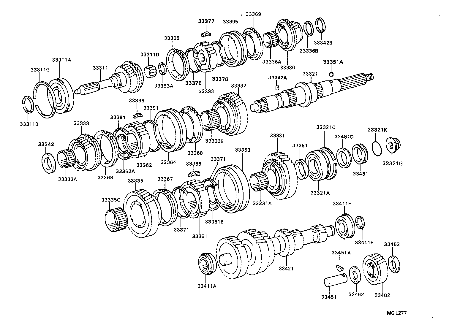  DYNA TOYOACE QUICK |  TRANSMISSION GEAR MTM