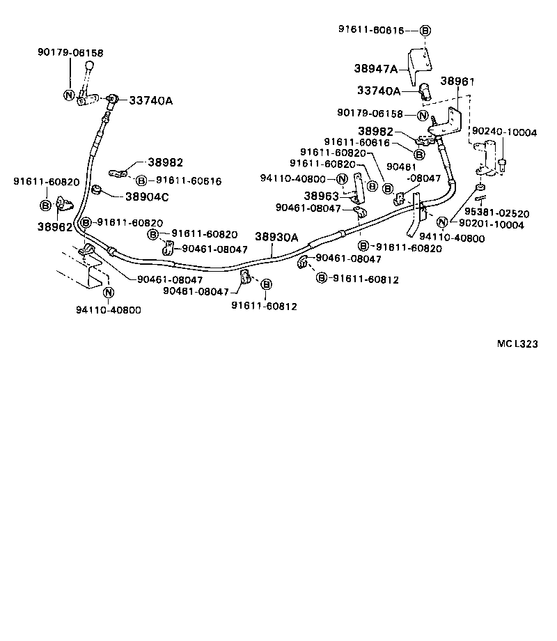  DYNA TOYOACE |  POWER TAKE OFF LEVER LINK