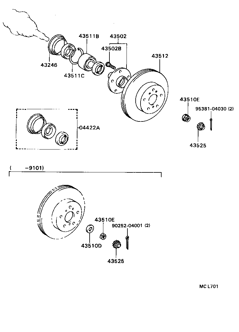  CARINA FF |  FRONT AXLE HUB