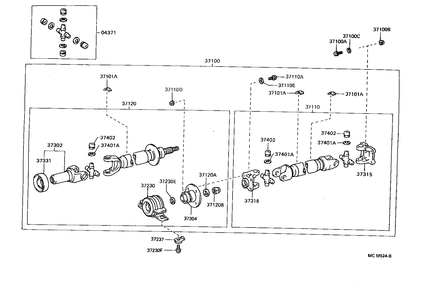  CROWN CROWN MAJESTA |  PROPELLER SHAFT UNIVERSAL JOINT
