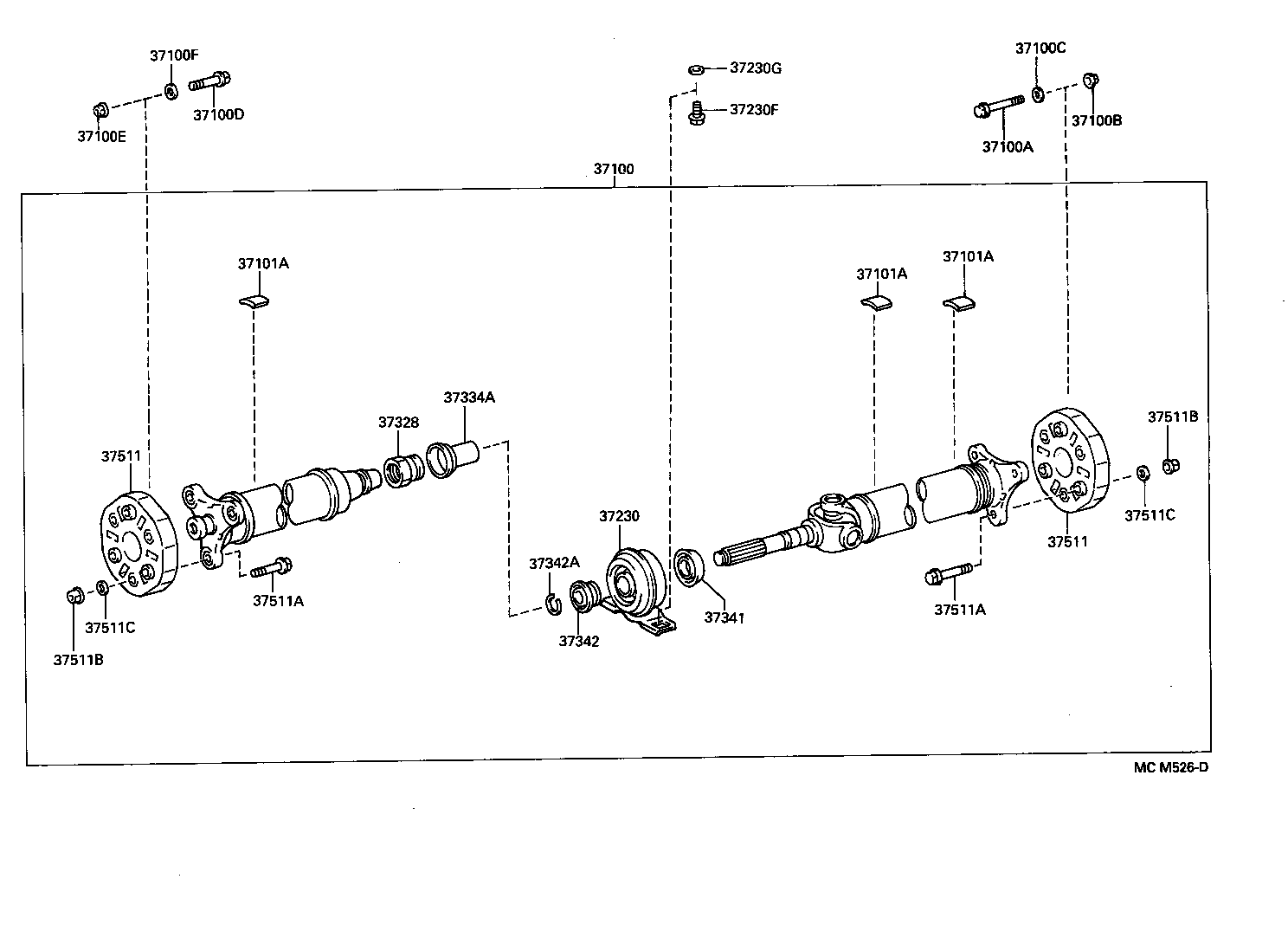 CROWN CROWN MAJESTA | PROPELLER SHAFT UNIVERSAL JOINT