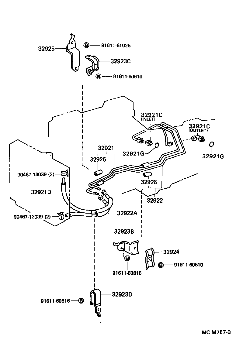  LITE TOWNACE V WG |  OIL COOLER TUBE ATM