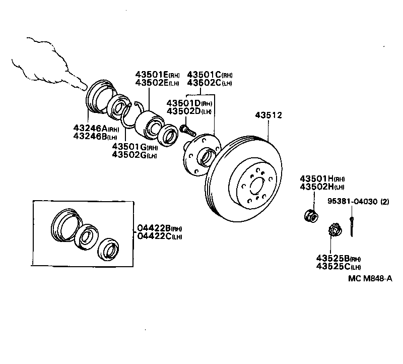  CARINA FF |  FRONT AXLE HUB