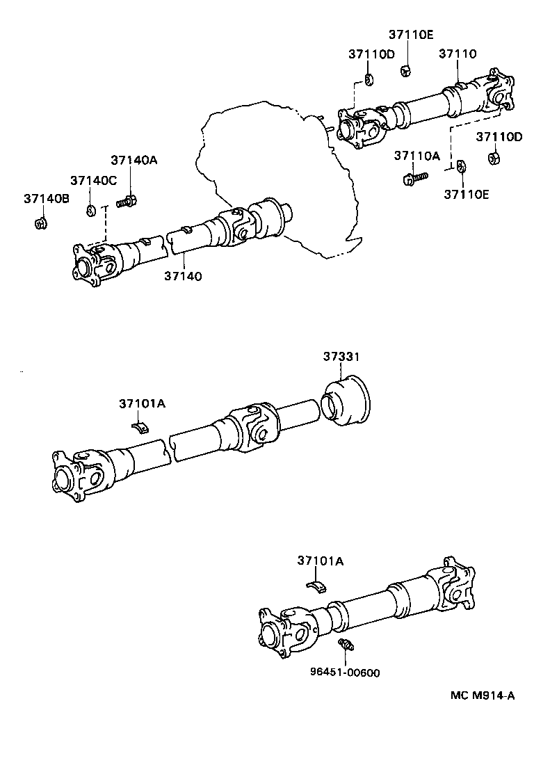  LITE TOWNACE V WG |  PROPELLER SHAFT UNIVERSAL JOINT