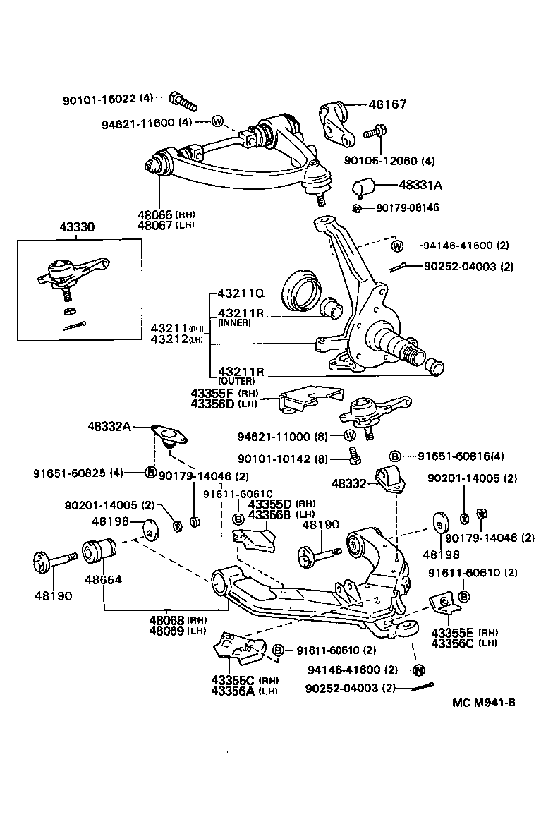  LITE TOWNACE V WG |  FRONT AXLE ARM STEERING KNUCKLE