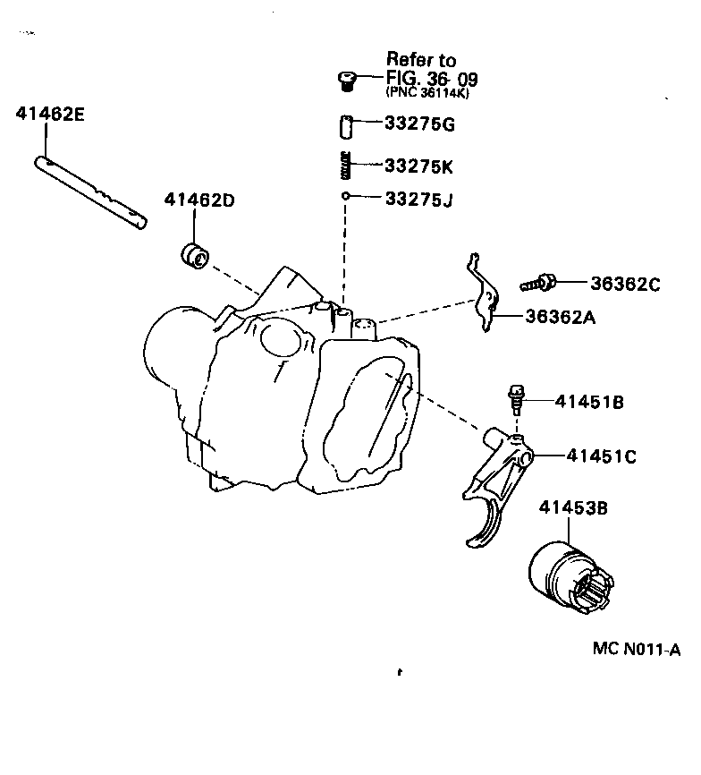  CARINA FF |  TRANSFER LEVER SHIFT ROD