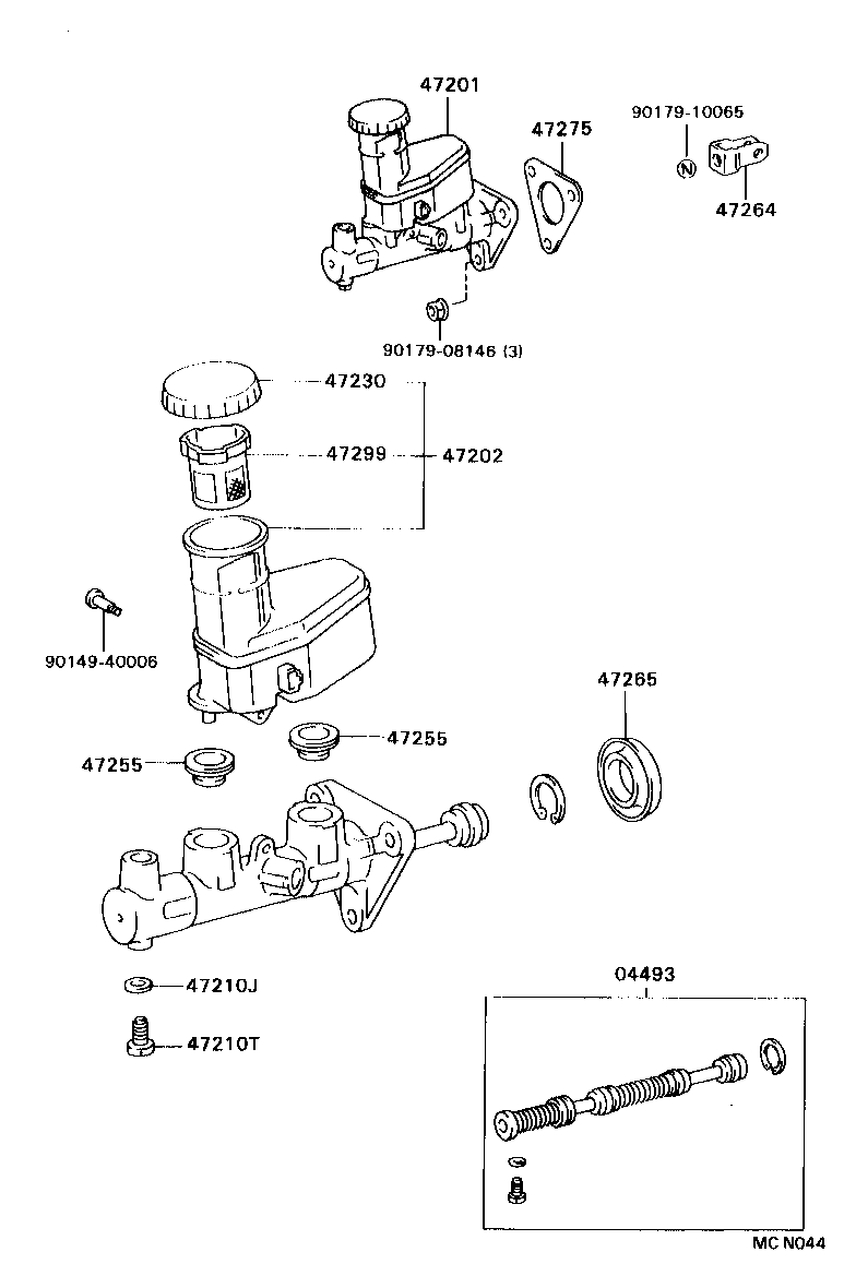  CARINA FF |  BRAKE MASTER CYLINDER