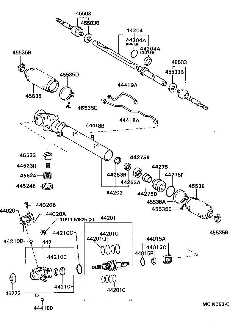  LITE TOWNACE V WG |  FRONT STEERING GEAR LINK