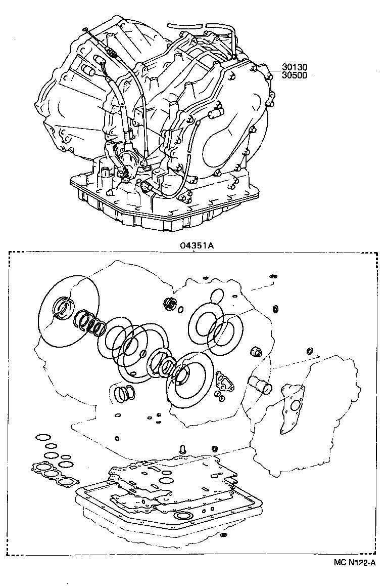  CARINA FF |  TRANSAXLE OR TRANSMISSION ASSY GASKET KIT ATM