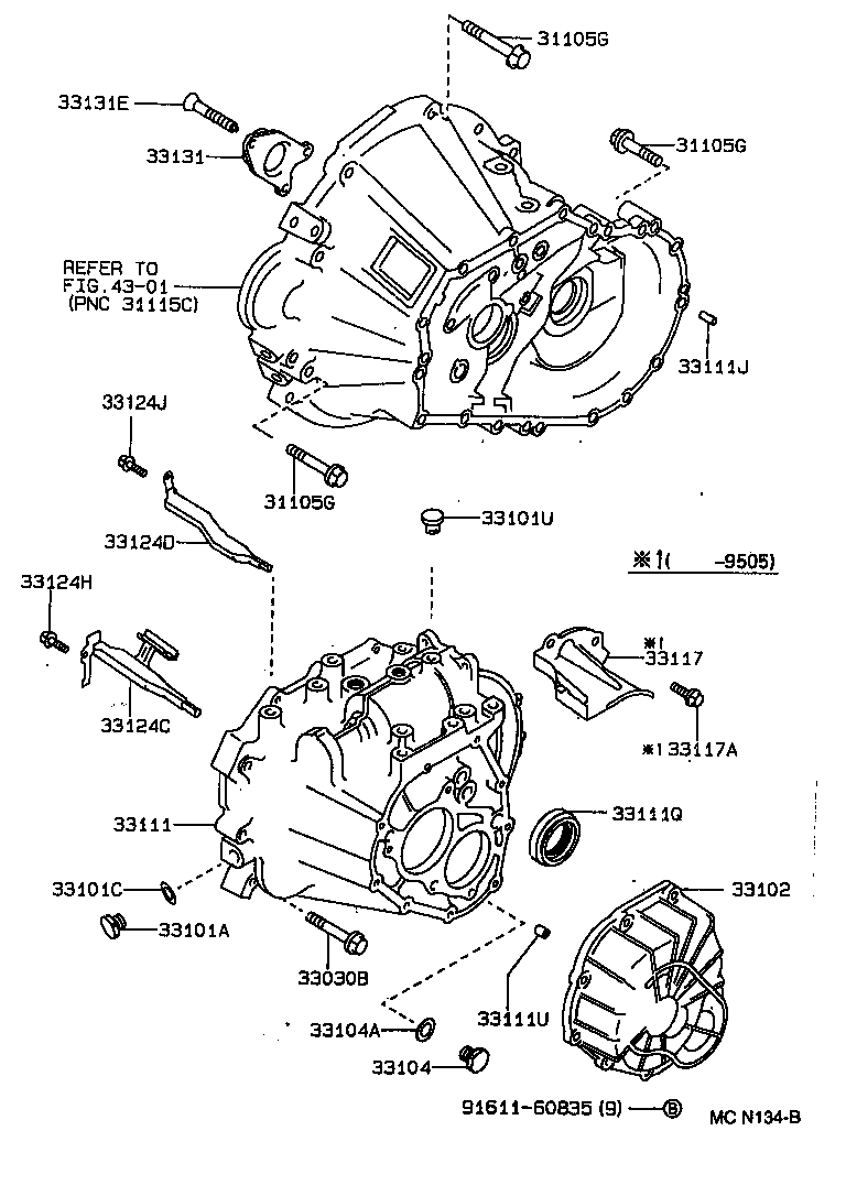  CARINA FF |  CLUTCH HOUSING TRANSMISSION CASE MTM