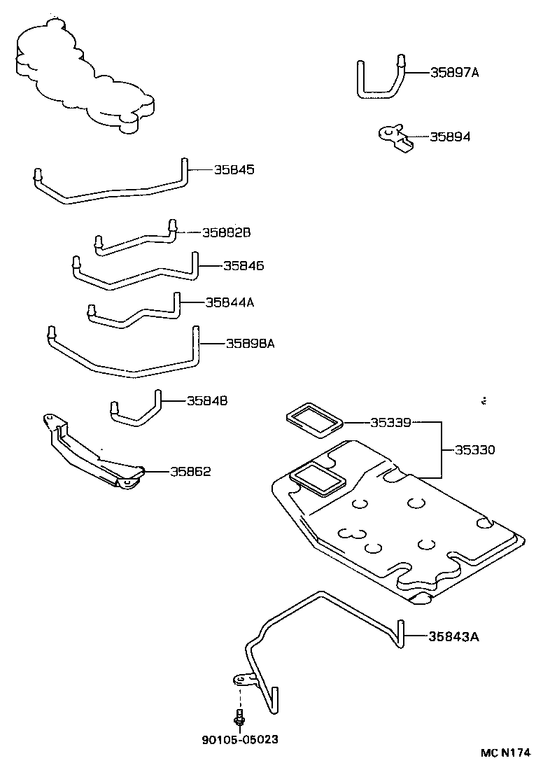  CARINA FF |  VALVE BODY OIL STRAINER ATM
