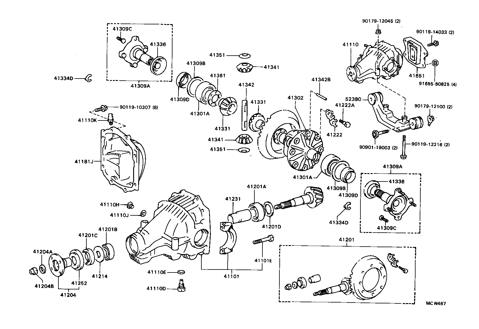  CAMRY VISTA |  REAR AXLE HOUSING DIFFERENTIAL