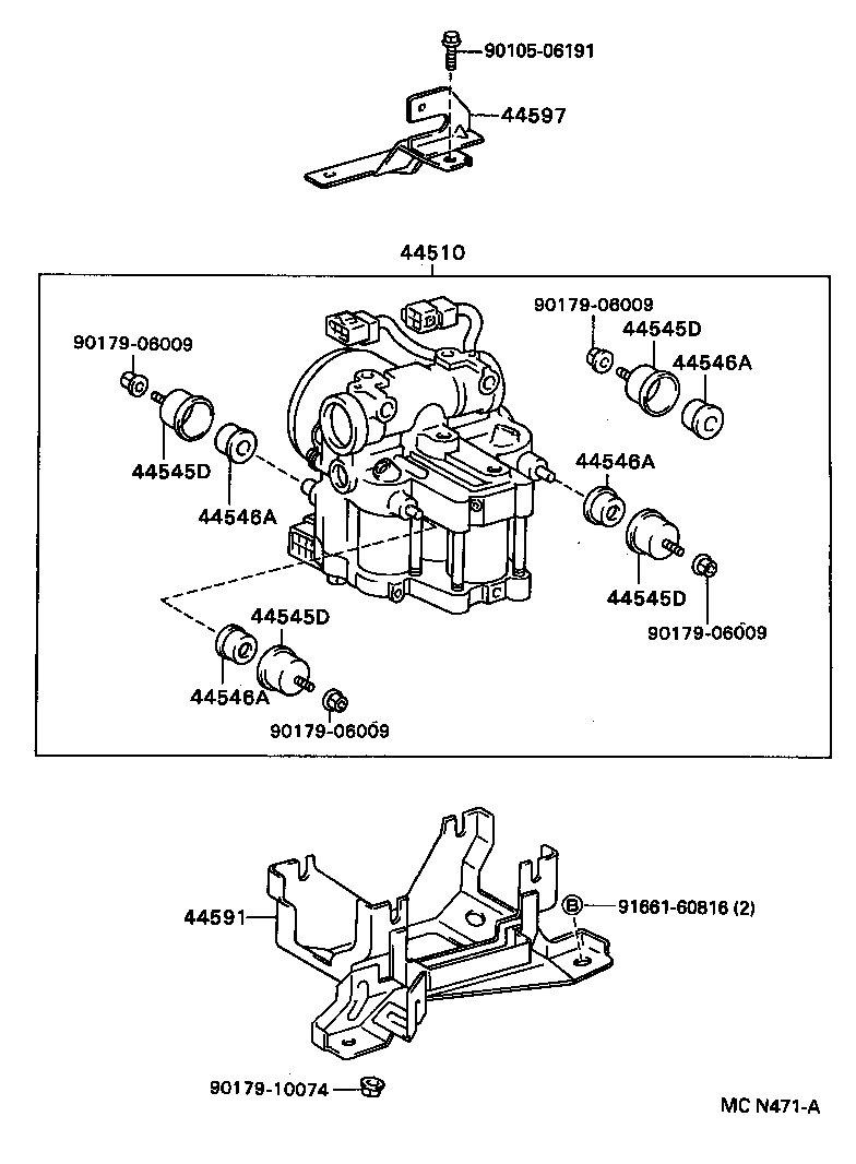  CAMRY VISTA |  BRAKE TUBE CLAMP