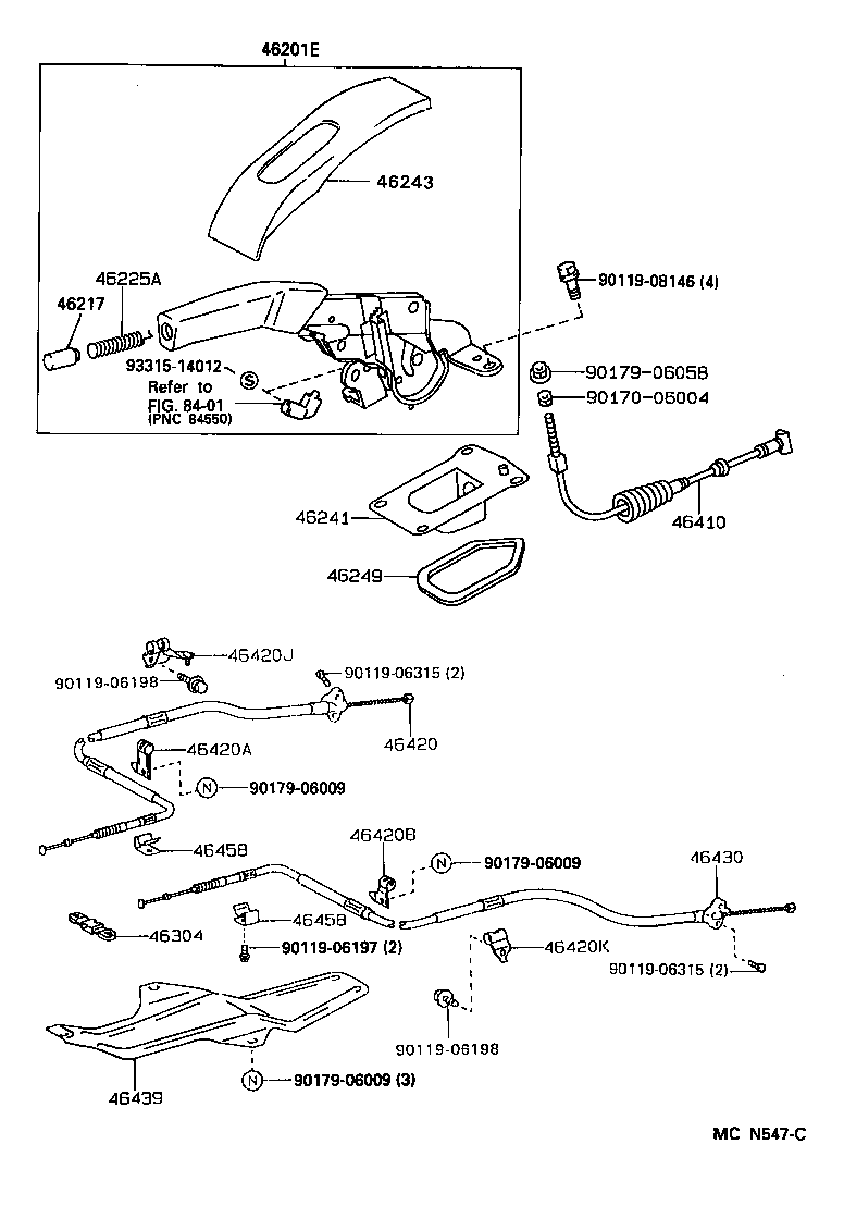  SCEPTER WG CP |  PARKING BRAKE CABLE