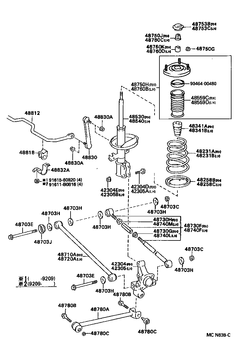  CARINA FF |  REAR SPRING SHOCK ABSORBER