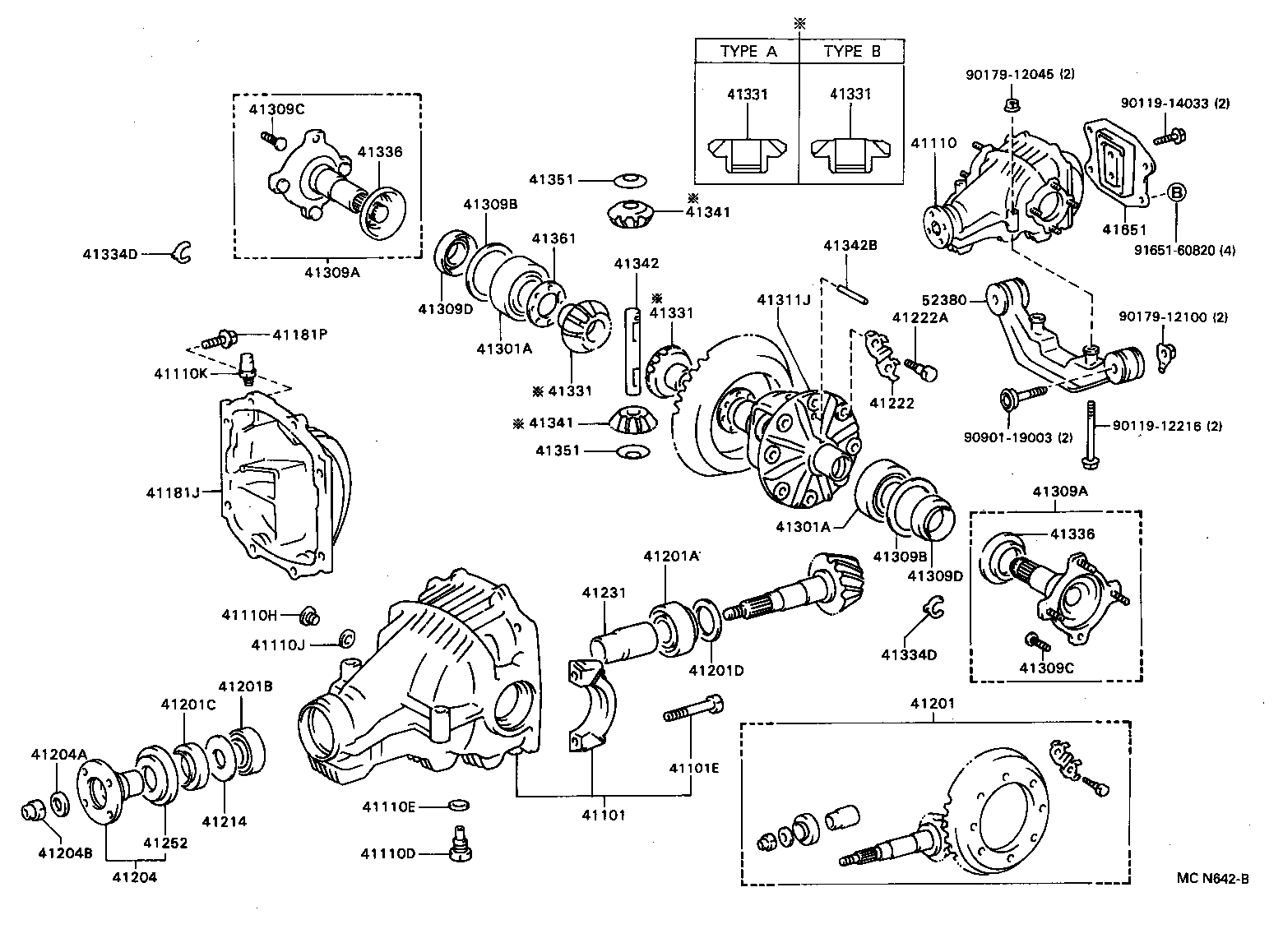  CARINA FF |  REAR AXLE HOUSING DIFFERENTIAL
