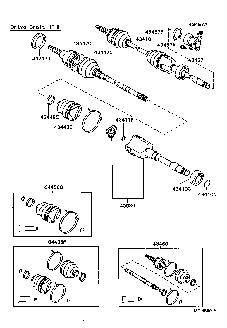  CROWN CROWN MAJESTA |  FRONT DRIVE SHAFT