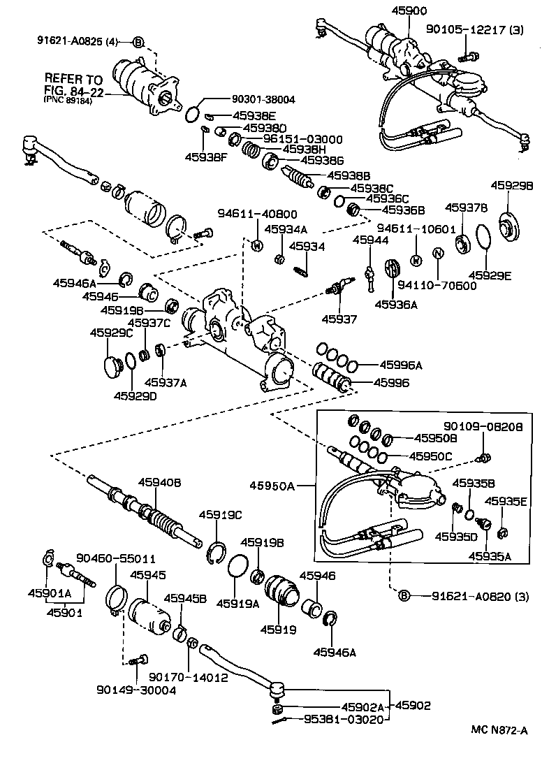  CROWN CROWN MAJESTA |  REAR STEERING GEAR 4WS